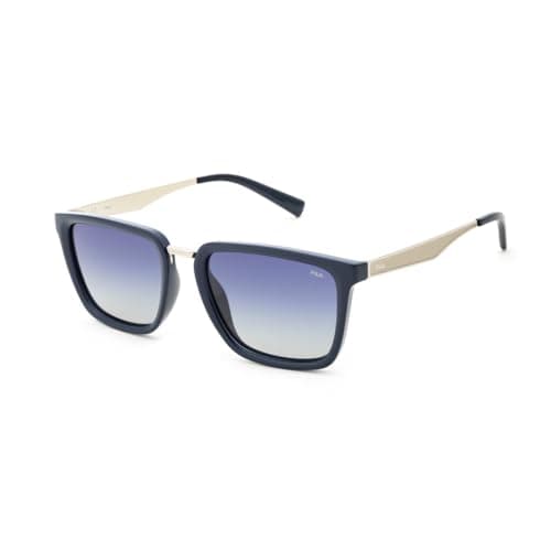 Image of FILA Polarized Gradient 100% UV Protected Sunglasses Unisex Medium Full Rim Square, blue, 54