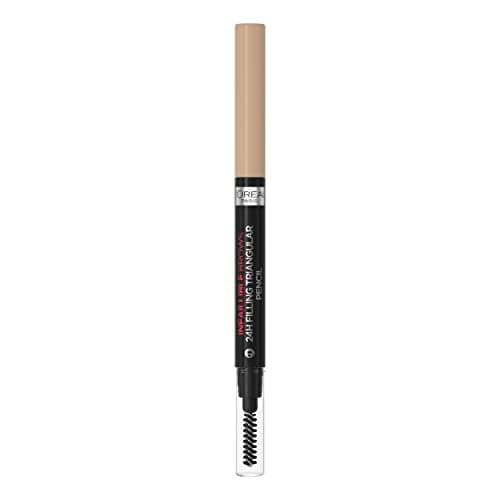 Image of L'Oreal Paris Eyebrow Liner, Brow Filling Triangular Pencil, Natural Matte Finish, With Spoolie Brush, Up to 24H Wear, Defined Fuller Looking Brows, Infallible 24H, 7.0 Blonde