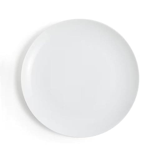 Image of Glim&Glam Dinner Plates White Porcelain Coupe Plate Set 10.5" Crockery Restaurant Catering (6)