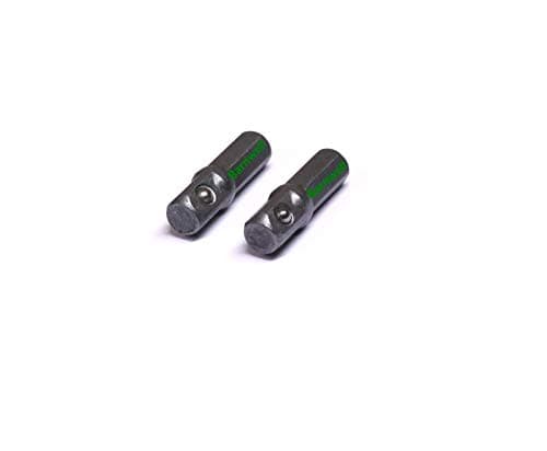 Image of Barnwell 2 x 1/4" Hex to 1/4" Square Drive Bit Adaptor to use Sockets with Short Bit Drive