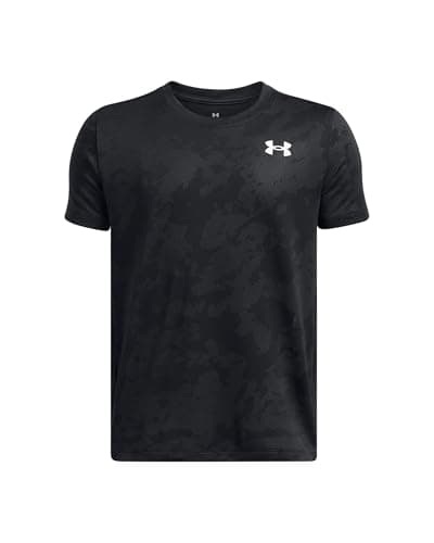 Image of Under Armour Boys' Tech Vent Jacquard Short Sleeve, Comfortable Sports T-Shirt with Breathable Fabric, Training Top for Athletics and Workouts Black