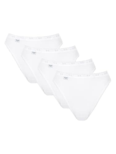 Image of Sloggi Womens Basic+ Tai 4p Briefs, White, 18 UK