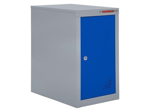 Image of The Workplace Depot Cube Lockers, Small Heavy Duty Modular, Stackable Cabinets with Key Lock for Offices, Schools & Healthcare (Blue)