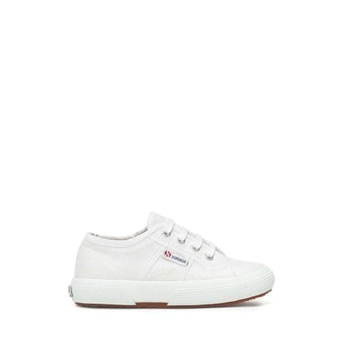 Image of Superga 2750 Jcot Classic, Unisex Kids' Fashion Sports Canvas Trainer, White, 8.5 UK