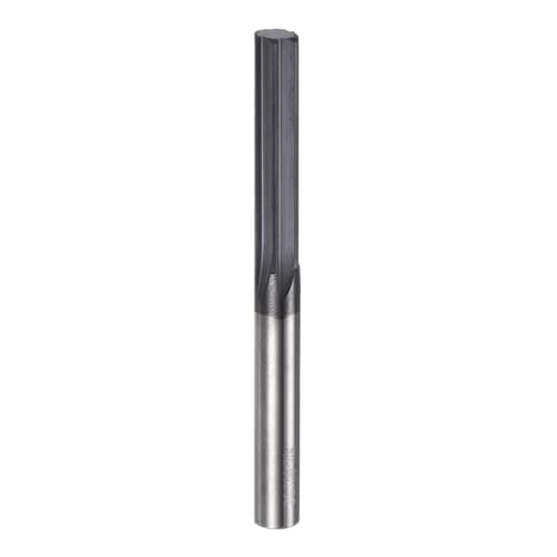 Image of sourcing map Carbide Chucking Reamer 0.264"(6.7mm) Dia Straight Flute Straight Shank Machine Reamer Tool for Metal and Lathes CNC Machining Centers, Black