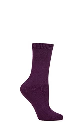 Image of SockShop Lazy Panda Mens and Ladies Bamboo Socks Pack of 1 Purple 7-11