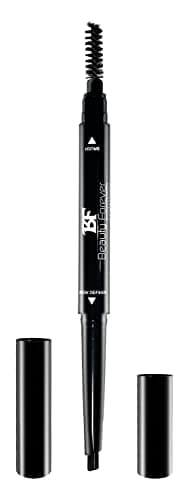 Image of Beauty Forever Eye Brow Definer Pencil , Fill & Sculpt, Dual Ended With Brow Brush, No Sharpening, Soft, Matte, Waterproof, Smudge Proof, For All Eyebrow Shapes, Available In 3 Shades, 01 Black