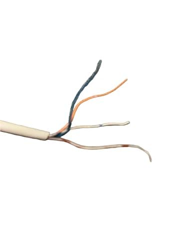 Image of 10 MTR BT CW1308 WHITE TELEPHONE CABLE 2 PAIR OR 4 CORE FOR INTERNAL USE