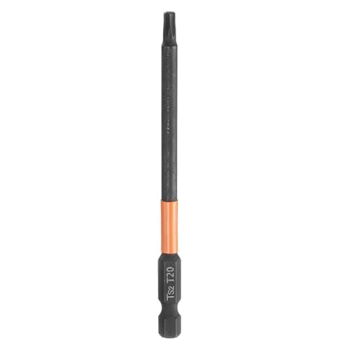 Image of sourcing map T20 Torx Head Screwdriver Bit 4" (100mm) Long 1/4" Hex Shank Magnetic No Hole Tamper Proof 6 Point Star Screw Driver Drill Bits Phosphate S2 Steel Industrial Power Tools