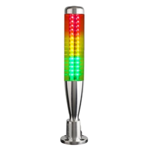 Image of Candeon LED Tower Stack Lights, DC 24V Warning Lights Signal Light Column Tower Lamp Andon Lights Flashing Light Industrial Machine Light with Buzzer and Rotatable Base