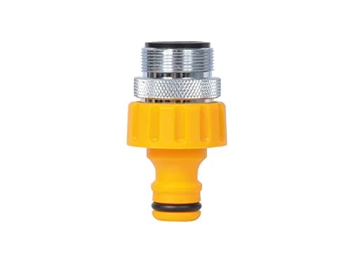 Image of Hozelock Kitchen Tap Connector with a 24mm male head - Yellow