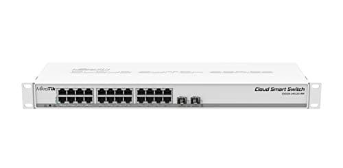 Image of Mikrotik CSS326-24G-2S+RM Managed Gigabit Ethernet (10/100/1000) Supports Power over Ethernet (PoE) 1U Network Switch, White