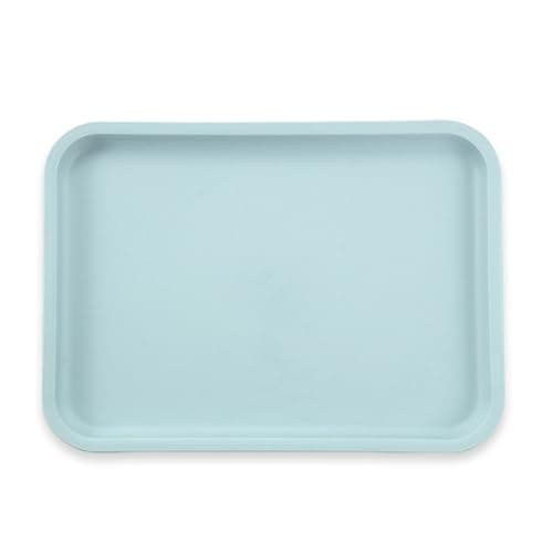Image of Labyrinxel Plastic Serving Tray Blue Food Drink Tray 24.5 X 17.5 Cm Storage Tray for Kitchen Coffee Table Bedside Use