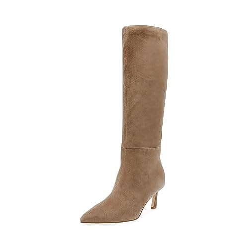Image of Steve Madden Women's Lavan Knee High Boot, Oatmeal Suede, 6 UK
