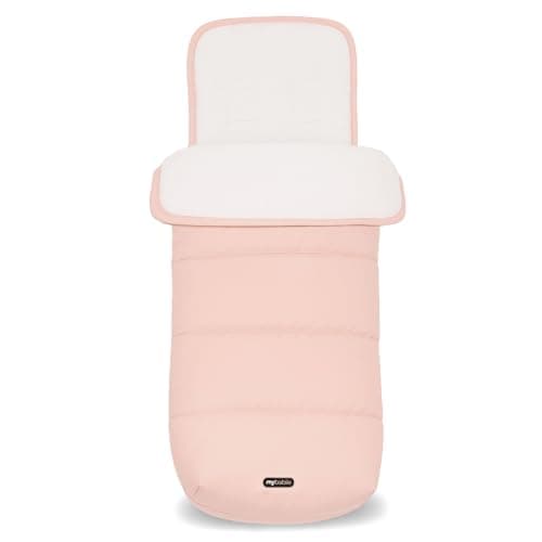 Image of My Babiie Footmuff - Fleece Lined Cosytoes, Universal Fitting for Pushchair, Stroller, Buggy & Pram, Dual Layer, Showerproof, Accessory for Baby - Blush Pink