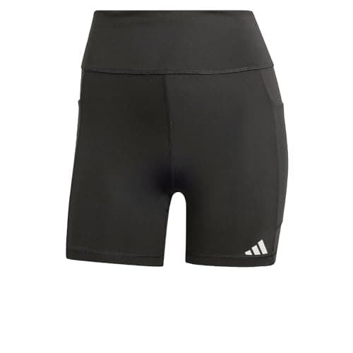 Image of adidas Women's Own the Run Short Leggings, Black, L 6 inch