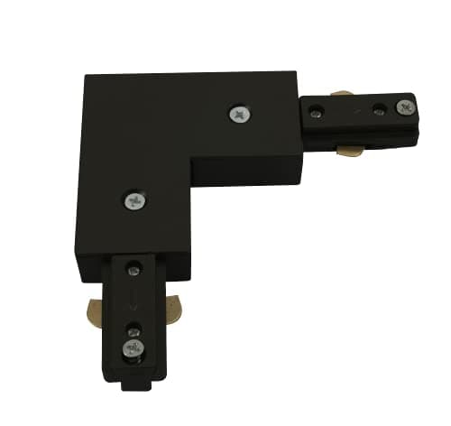 Image of Single Circuit Track L Right Angle Connector in Black