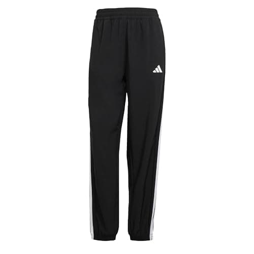 Image of adidas Train Essentials 3-Stripes Woven Joggers Black/White