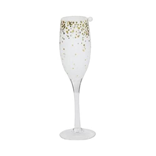 Image of Yankee Candle HOLIDAY PARTY TLH CHMPAGNE Tea Light Holder Champagne Glass, Glass, Gold, White, 7 x 7 x 23 cm