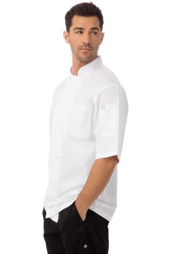 Image of Chefs Works Montreal Cool Vent Unisex Short Sleeve Chefs Jacket, White, M / Medium / Med, Chest Size: 40-42 inch / 102-107 cm, Mens and Womens Chefs Jacket, A914-M