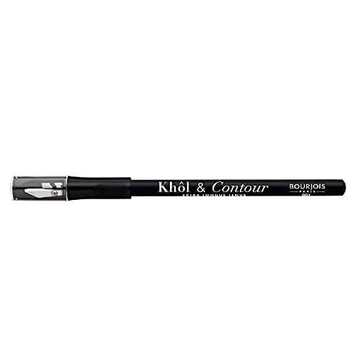 Image of Bourjois 2-in-1 Khol and Contour Eyeliner and Eye Pencil and Sharpener 1 Noir-Issime, 1.2g