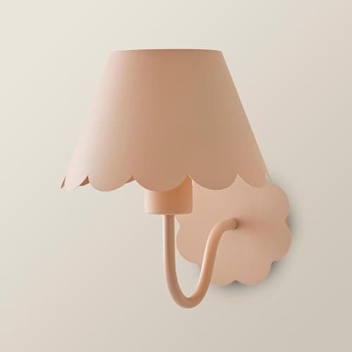 Image of ValueLights | Hallie Pink Scallop Rechargeable Wall Light | Wall Lights, Home Décor & Improvement Essential