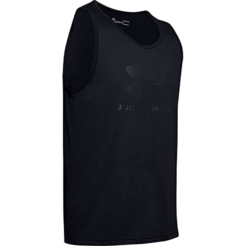 Image of Under Armour Men Sportstyle Logo Tank, Men's Vest with Soft Feel and Loose Cut, Sleek Men's Sleeveless T-Shirt with Graphic Design