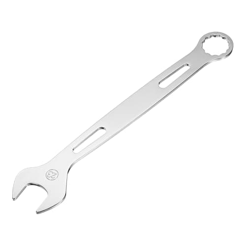 Image of sourcing map Combination Wrench 23mm Metric Super Thin 12-Point Box and Open End Chrome Vanadium Steel Double Ended Spanner Tool for Automotive Furniture Machinery DIY Repair, Silver