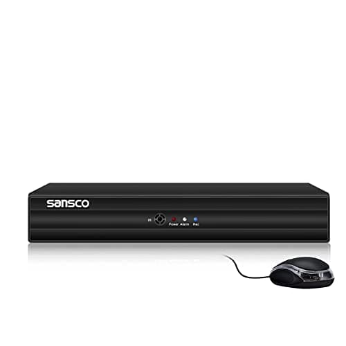 Image of SANSCO CCTV Surveillance DVR 4 Channel 5MP Lite Security Video Recorder for Analog/AHD/TVI/IP CCTV Camera System, Motion Detection, Push Notifications, Remote Viewing on PC & Phone, No Hard Drive