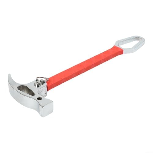 Image of TONIXY 2-in-1 Claw Hammer Wrench with Adjustable Head for Nail Removal, Screw Extraction, and Prying Tasks, 8-22mm Dual End Sizes, Metal Construction for Home and Workshop Use