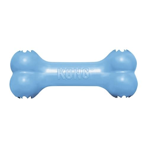 Image of KONG - Puppy Goodie Bone - Teething Rubber, Treat Dispensing Dog Toy (Assorted Colours) - For Small Puppies