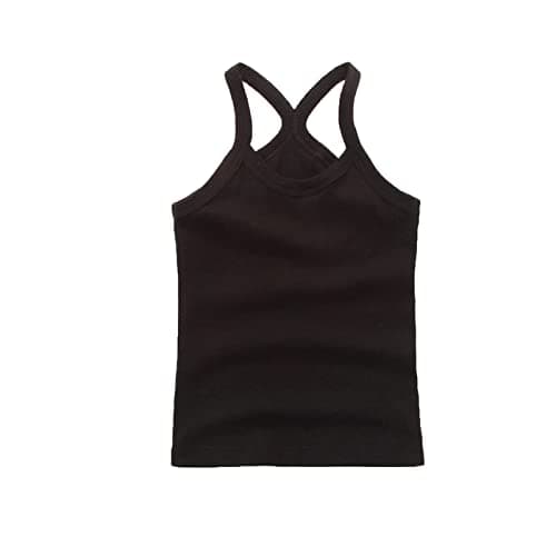 Image of Jacket Clip Girls' Dance Tank Top Racerback Crop Tank Top Soild Sleeveless Sports Dance Top Ballet Gymnastics Dance Wear Long Sleeve Shirt Girls 92, black, 9-12 Years
