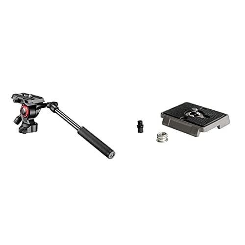 Image of Manfrotto Befree Live Fluid Head & 200PL, Quick Release Plate with 1/4 Inch Screw, Compatible with DSLR, Compact System Camera, Mirrorless