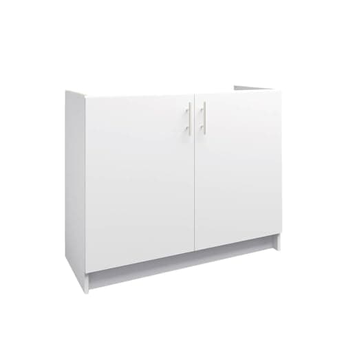 Image of JD Greta Fixed Height 1000mm Kitchen Sink Base Cabinet Floor Unit (Without Worktop) – White Matt