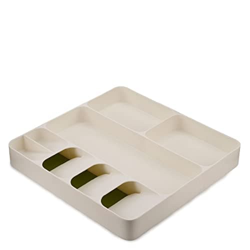 Image of Joseph Joseph DrawerStore Cutlery, Kitchen Utensils and Cooking Utensil Gadget Accessories Organiser, in drawer storage – White