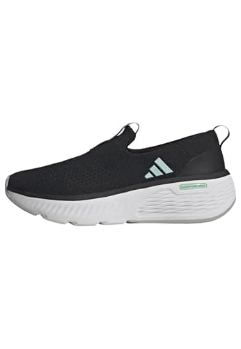 Image of adidas Women's Cloudfoam GO Lounger Shoes, core Black/semi Flash Aqua/Cloud White, 6 UK