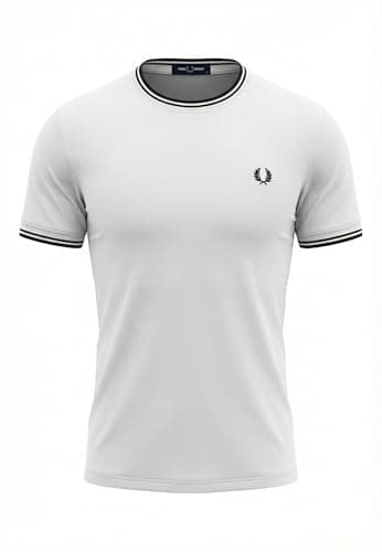 Image of Fred Perry Twin Tipped T-Shirt, Men's T-Shirt, white, S
