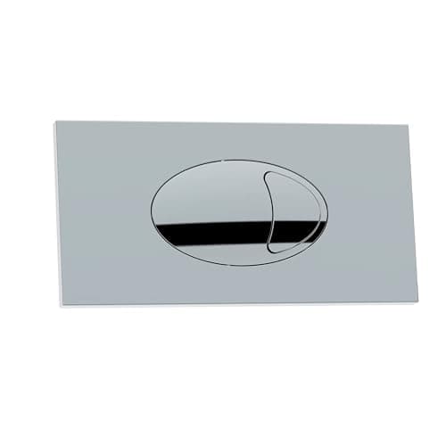 Image of FLODE Rectangle Push Button Flush Plate – Chrome Dual Flush Toilet Button – Concealed Cistern Flush Plate – Modern Bathroom Accessory