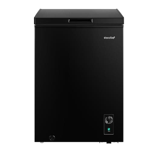 Image of COMFEE' RCC102BL2UK(E) 99L Freestanding Chest Freezer, Refrigeration and Freezer Conversion, Inverter Compressor, 4 Star Freezer Rating, Quiet 38dB, Suitable for Outbuildings & Garages, Black