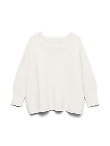 Image of VERO MODA Vmnew Nora 3/4 Boatneck Pullover Noos Snow White