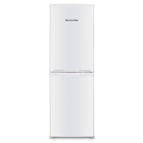 Image of MDAS144W 48cm Wide Static Fridge Freezer 142L Freestanding 60/40 Fridge Freezer White Compact LED Light Adjustable Shelves Energy Efficient