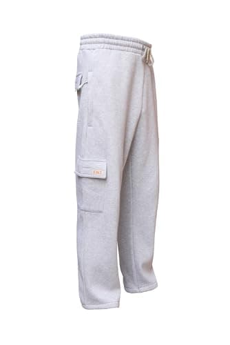 Image of FNT Workwear Mens Cargo Combat Work Tracksuit Jogging Bottoms with Multiple Pockets Fleece Pants (UK, Waist, L, Regular, Regular, 1, Grey)