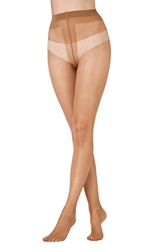 Image of Pretty Polly Women's Naturals Skin Tone Tights Matt Fein 7 DEN 3 Tights, Beige (Shd3 Shade 3), One size (Manufacturer Size:OS)
