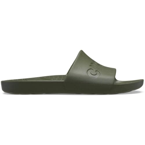 Image of Crocs Unisex-Adult Slides, Army Green, 9 UK Men/10 UK Women