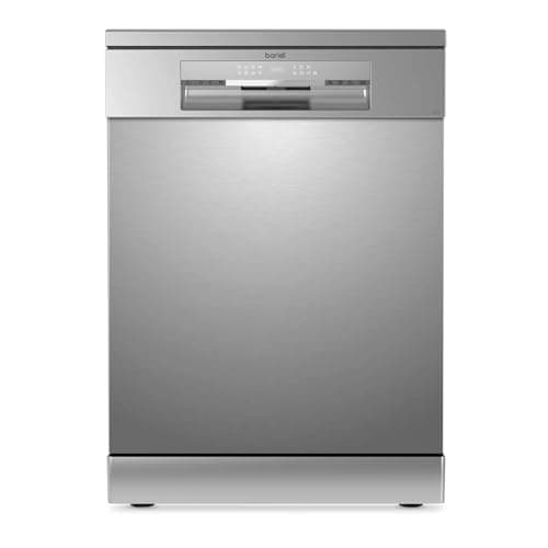 Image of Baridi Freestanding Dishwasher, Full Size, Standard 60cm Wide with 14 Place Settings, 8 Programs & 5 Functions, LED Display, Silver - DH167