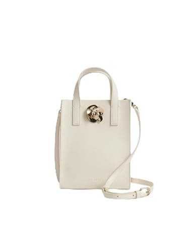 Image of Ted Baker Women's S284039IVORYO/S Rose Detail Crinkle Small Bag, Ivory