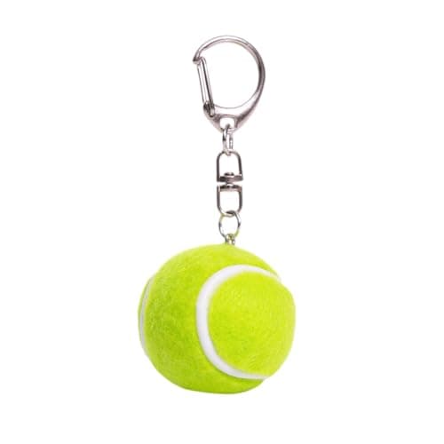 Image of Hamkaw Mini Tennis Ball Keychain Keyring Car Key Ring Sport Key Chain Tennis Ball Keyrings Bag Pendants for Sport Lovers Kids Party Favors