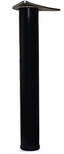 Image of 1 x 870mm Adjustable Black Breakfast Bar Worktop Support Table Leg 60mm Diameter