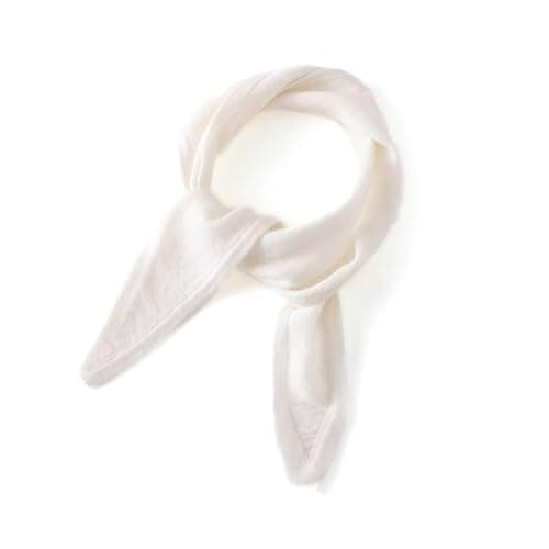 Image of PGPBVLVGHM Cashmere Triangle Scarf, Solid Color Small Scarf, Autumn and Winter Knitted Warm Decoration(White)