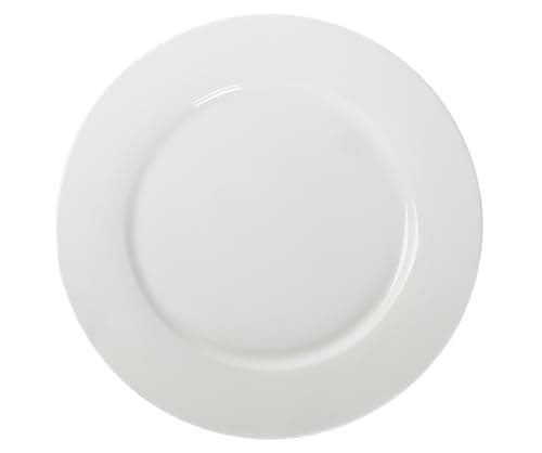 Image of ZUICI CERAMICRAFT 9 Inch White Bone China Dinner Plates, Set of 6, 23cm Small Dinner Plates, Lightweight & Stackable Round Dishes, Microwave and Dishwasher Safe
